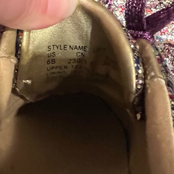 Kate Spade Lift sneakers shoes purple white silver metallic glitter sparkle 6 - Picture 10 of 10